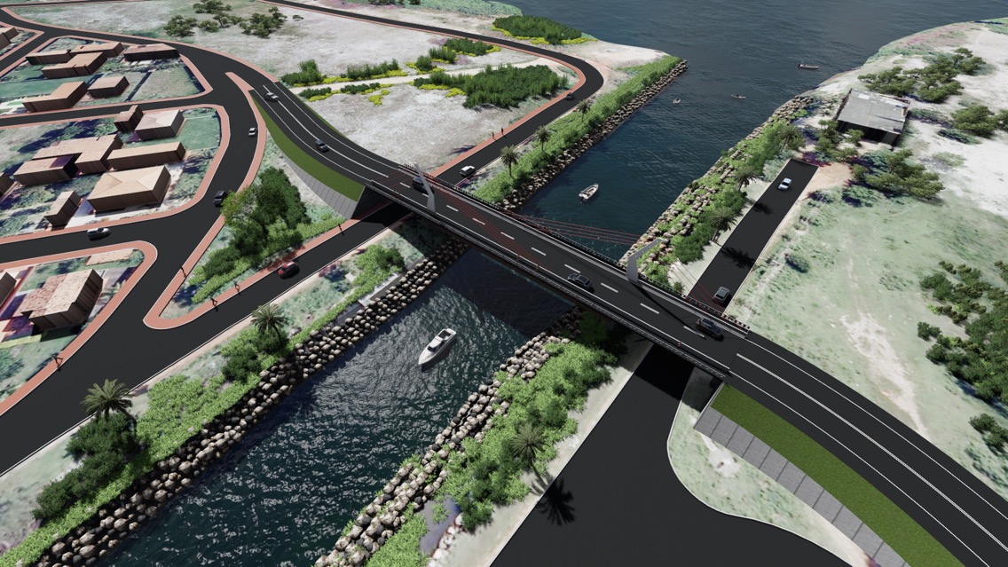 Projeto da nova ponte sobre o canal de Ponta Negra