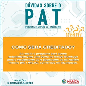 dúvidas sobre os pagamentos do pat