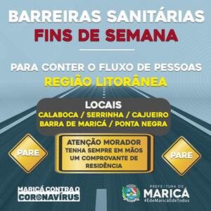 barreiras sanitárias no fim de semana