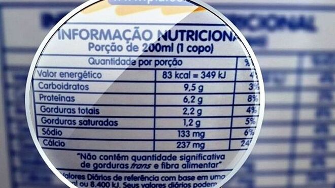 rótulo nutricional