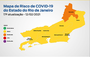 Mapa da Covid-19 no RJ