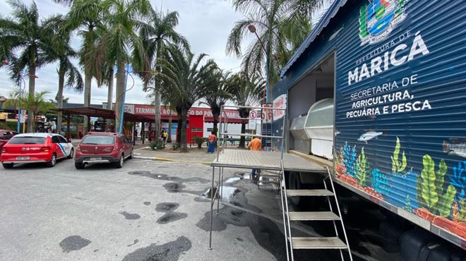 Caminhão do Peixe encerra a semana na Rodoviária de Maricá