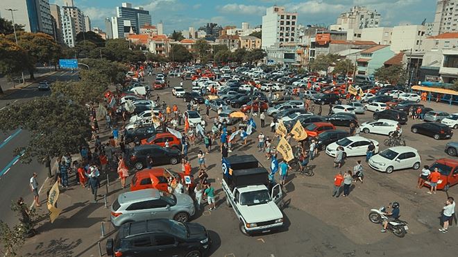 final de semana de manifestações