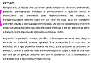 homossexualidade como fator de risco