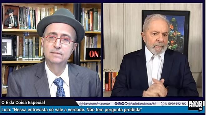 “Fecha a boca, Bolsonaro. Ouça a ciência”, diz Lula em entrevista a Reinaldo Azevedo