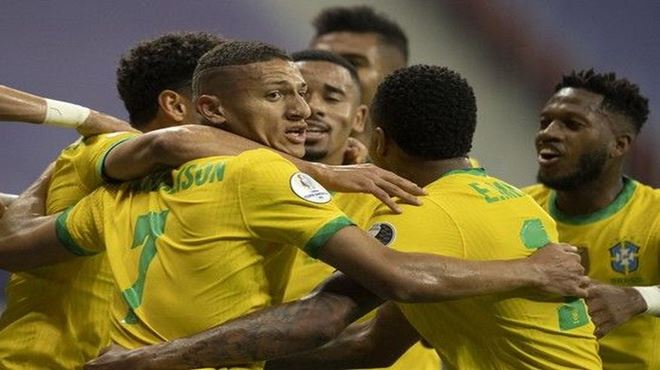 Com gols de Marquinhos, Neymar e Gabigol, Brasil vence a Venezuela na estreia da Copa América