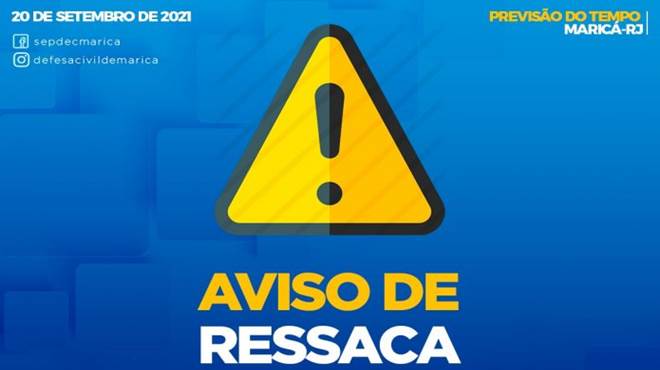 Ressaca atinge o litoral de Maricá a partir desta terça-feira (21/09)