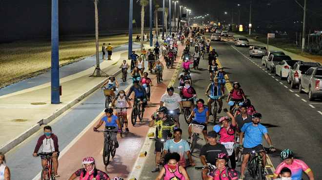 Maricá realiza evento Bike Night e movimenta Itaipuaçu