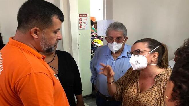Ministério Público faz visita de apoio ao alojamento que acolhe vítimas das chuvas em Maricá