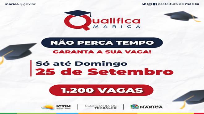 Qualifica Maricá: inscrições para cursos gratuitos encerram no domingo (25/09)