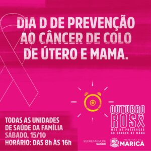 “Dia D” de prevenção ao câncer de colo de útero e de mama