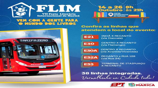 EPT dispõe de cinco linhas de ônibus para a FLIM