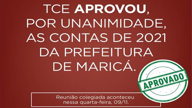 Contas da Prefeitura de Maricá têm aprovação unânime do Tribunal de Contas do Estado