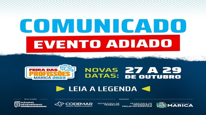 Abertura da Feira das Profissões será adiada devido a fortes chuvas