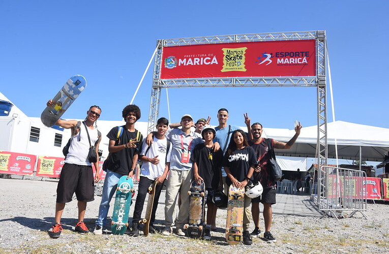 Maricá Skate Fest: Alunos do Esporte Presente treinam na arena de Itaipuaçu