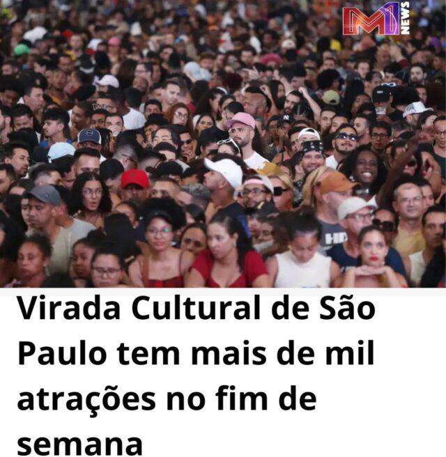 Prefeitura espera cerca de 4,7 milhões de pessoas nos eventos.

Matéria completa no site da M1newstv, acesse pelo link na bio e mantenha-se informado!
.
.
.
.
.
.
.
.
.
.
#M1newstv #m1news #SãoPaulo #viradacultural