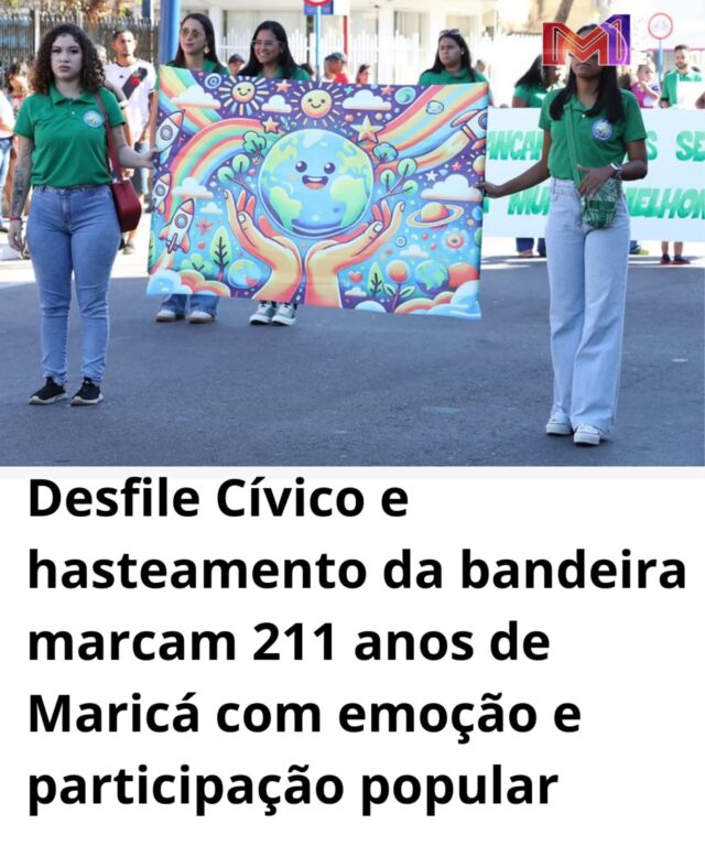 Cerimônias reuniram milhares de pessoas, entre estudantes, autoridades e famílias, e reforçaram o orgulho da cidade por sua história e compromisso com o futuro.

Matéria completa no site da M1newstv, acesse pelo link na bio e mantenha-se informado!
.
.
.
.
.
.
.
.
.
.
#M1newstv #m1news #Maricá #Maricá211anos