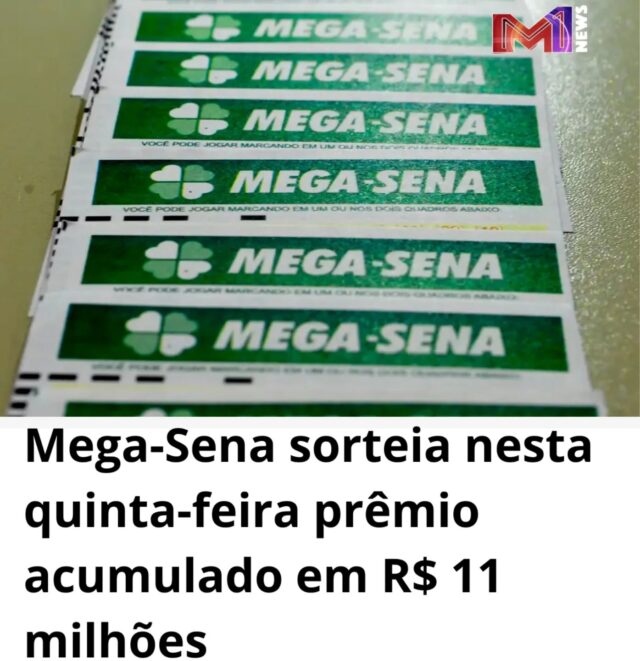 Apostas podem ser feitas até as 19h, horário de Brasília.

Matéria completa no site da M1newstv, acesse pelo link na bio e mantenha-se informado!
.
.
.
.
.
.
.
.
.
.
#M1newstv #m1news #Megasena #sorteio