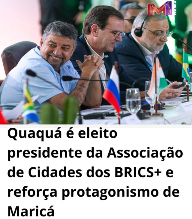 Prefeito de Maricá lidera articulação internacional por um novo modelo de governança com foco em sustentabilidade, inclusão e protagonismo das cidades.

Matéria completa no site da M1newstv, acesse pelo link na bio e mantenha-se informado!
.
.
.
.
.
.
.
.
.
.
#M1newstv #m1news #Maricá #BRICS+
#prefeitoquaququa