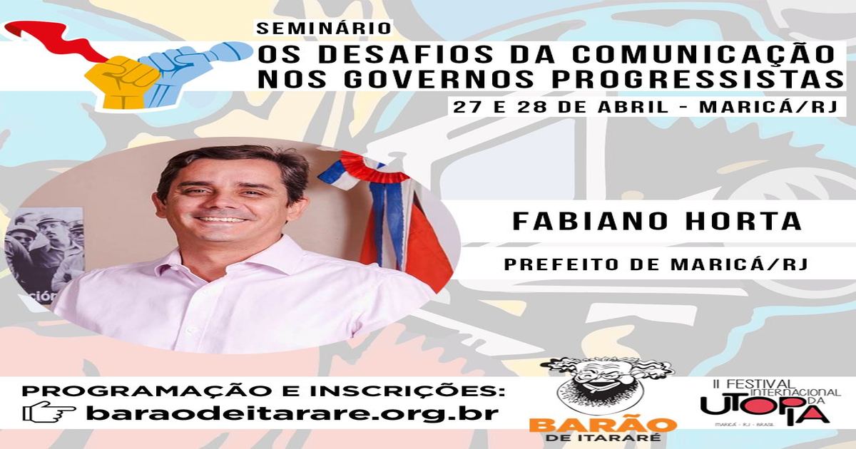 Maricá sedia seminário de comunicação com presenças de Franklin Martins e Fernando Morais.