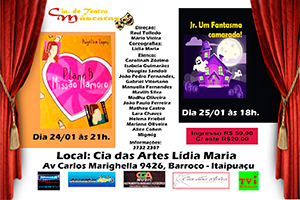 Janeiro de 24 a 26 - Arte e Cultura em Maricá - Teatro Popular e Lídia Maria