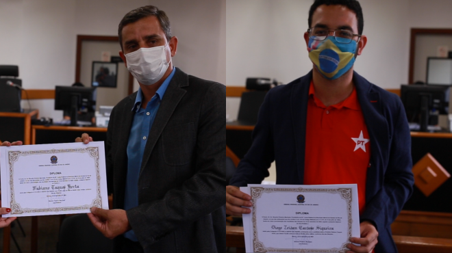 Fabiano Horta e Diego Zeidan diplomados