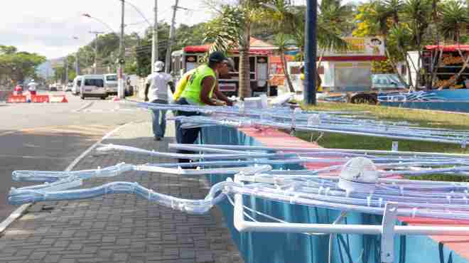 Realocação da decoração de Natal