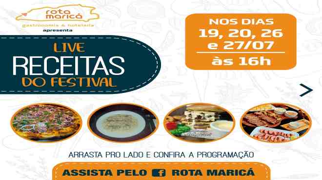 Live de receitas do Festival leva o melhor da gastronomia aos maricaenses