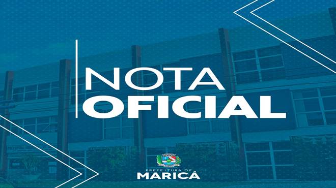 Nota oficial da Prefeitura de Maricá