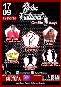 Roda Cultural nesta sexta 17/09