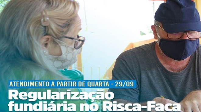 Ação de regularização fundiária na comunidade do Risca Faca