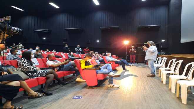 Assinatura simbólica do contrato do projeto de streaming ‘Maricá Filmes’