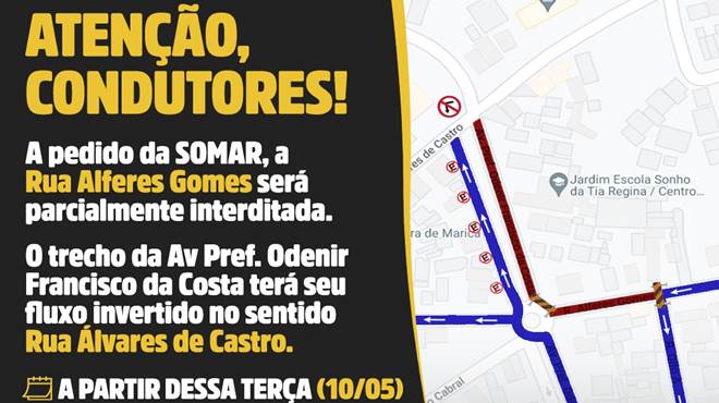 Maricá altera trânsito no Centro a partir desta terça-feira (10/05)
