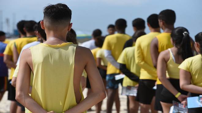 Aula de prevenção de afogamento