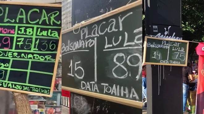 DataToalha: Popularidade de Lula e Bolsonaro em placares das vendas de toalha faz sucesso na web