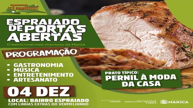 Circuito gastronômico Espraiado de Portas Abertas acontece neste domingo (04/12)