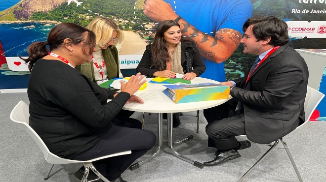 Rodada de conversas na Fitur 2023 inicia diálogo para colocar Maricá no roteiro internacional da Embratur