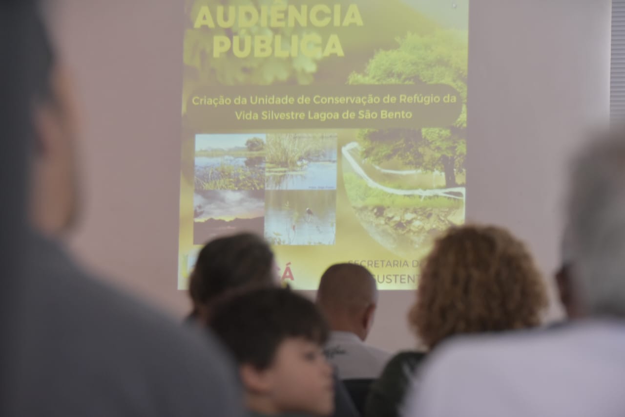 Evento de conscientização na Lagoa do São Bento