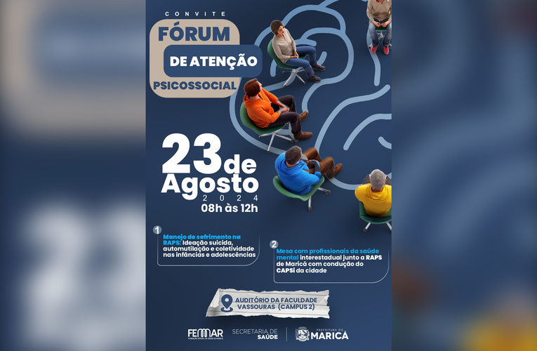 Maricá promove Fórum de Atenção Psicossocial nesta sexta-feira