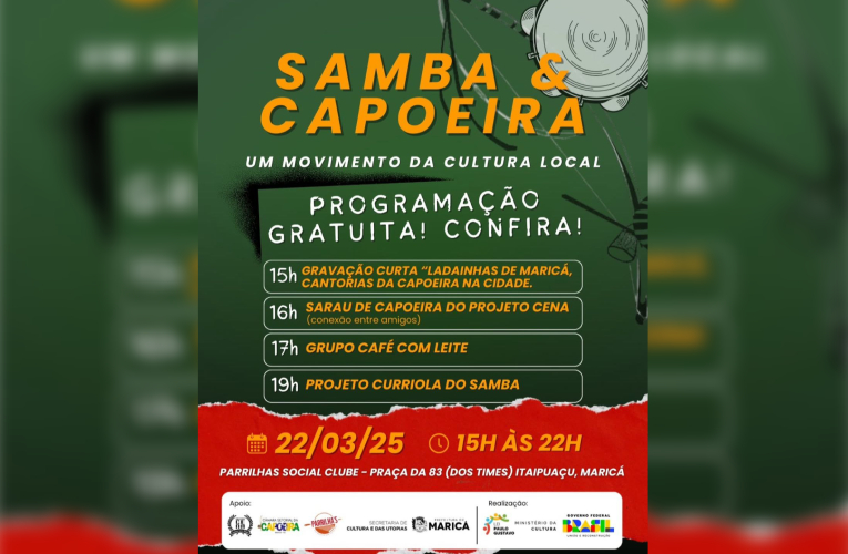 Itaipuaçu recebe Movimento Cultural Samba e Capoeira neste sábado