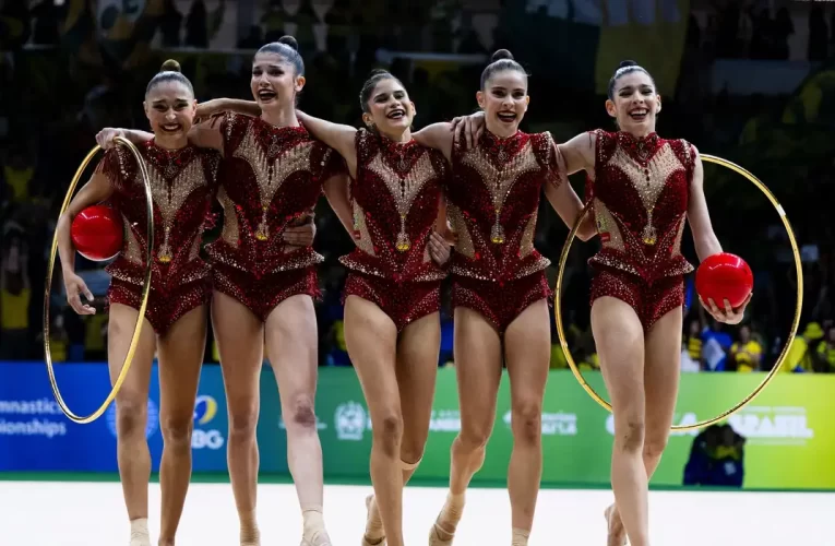 Brasil conquista prata na série mista do Mundial de Ginástica Rítmica