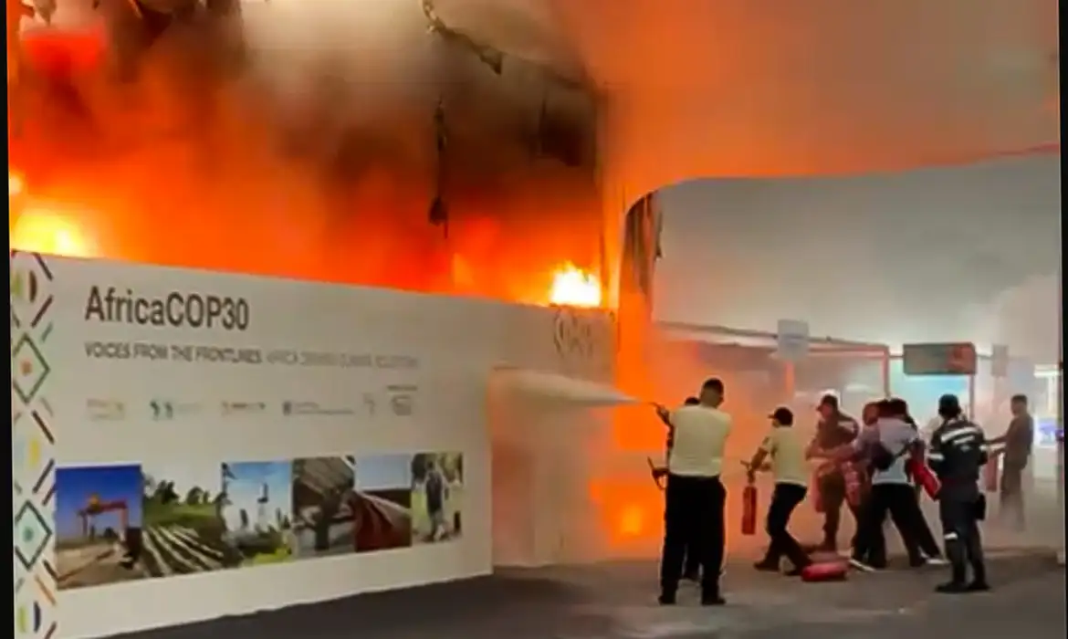 COP30, Incêndio, Belém, Blue Zone, Mudanças Climáticas, Segurança, Bombeiros, Evento Internacional, Celso Sabino, Conferência da ONU