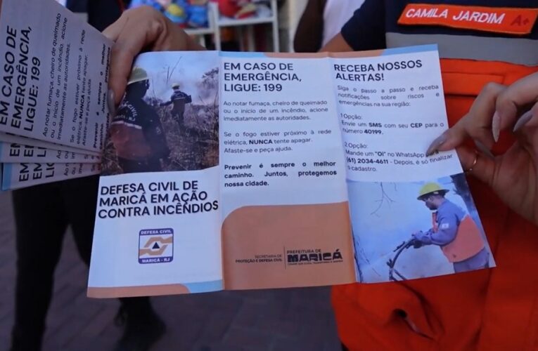Maricá reforça campanha de prevenção a incêndios urbanos e ambientais