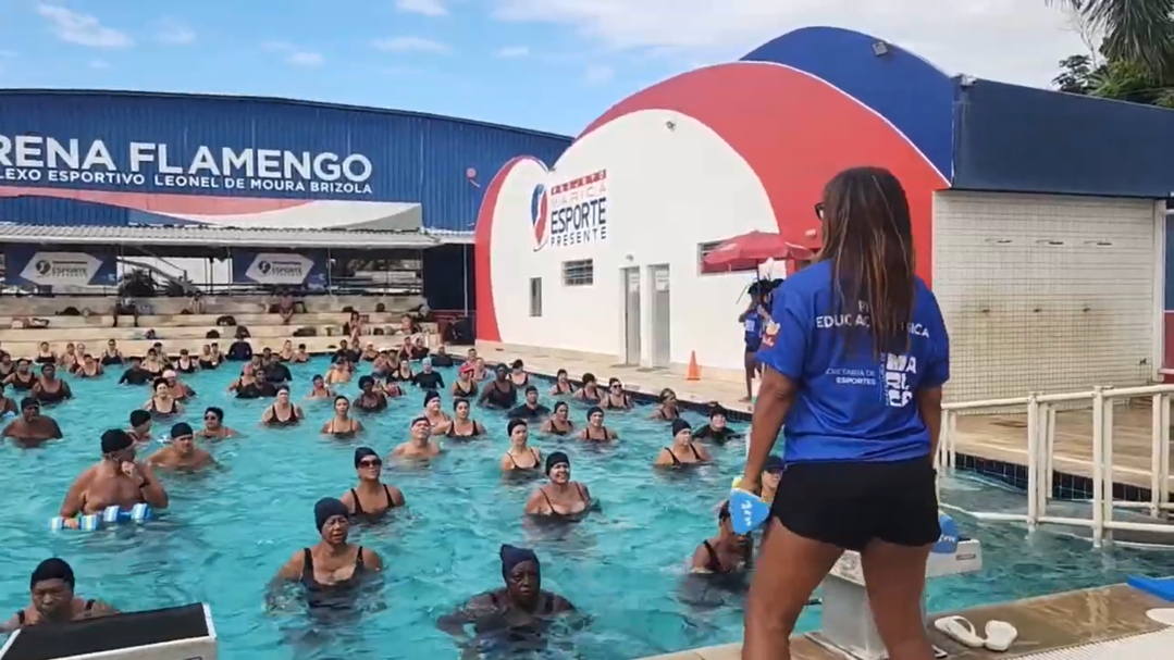 Maricá, hidroginástica, saúde, bem-estar, Maricá Esporte Presente, esportes, qualidade de vida