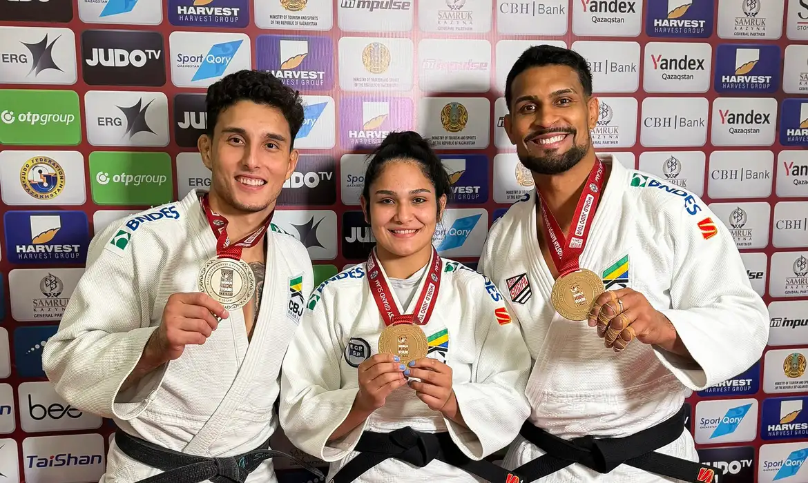 judô, Brasil, Grand Slam, Astana, Guilherme Schimidt, Beatriz Freitas, Leonardo Gonçalves, esporte