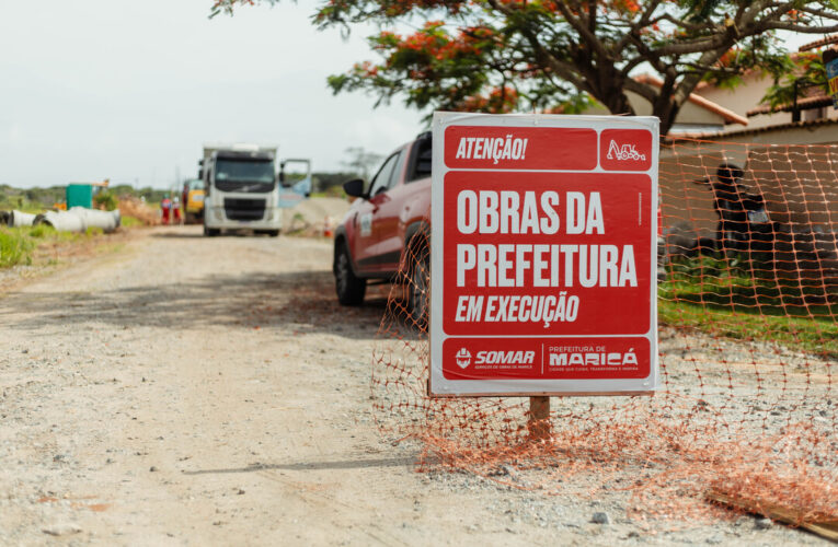 Maricá, Somar, ruas asfaltadas, obras em Maricá, infraestrutura, pavimentação, drenagem, mobilidade urbana, Paulo Guilherme, urbanização