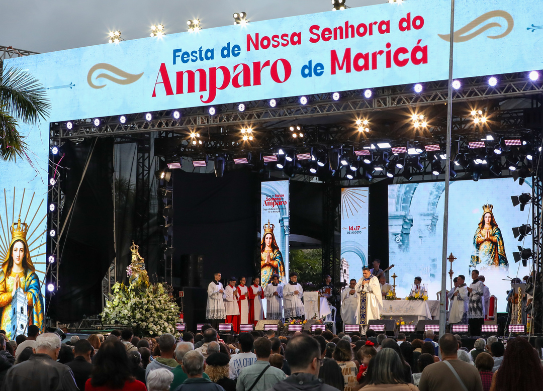 Maricá, Festa da Padroeira, Nossa Senhora do Amparo, Padroeira de Maricá, Igreja Matriz, procissão, missa, fé, religião, eventos em Maricá, Prefeitura de Maricá, M1newsTV, M1NewsMaricáNoticias