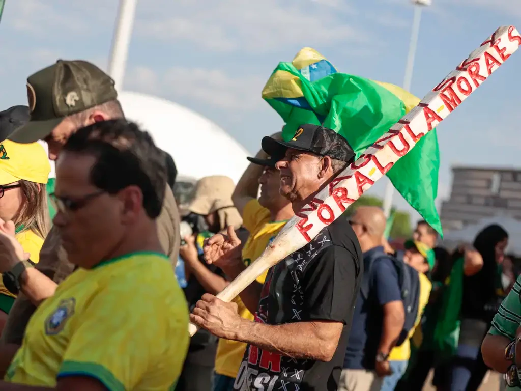 Ilustração de conceitos políticos e sociais representando a classe média e a economia no Brasil