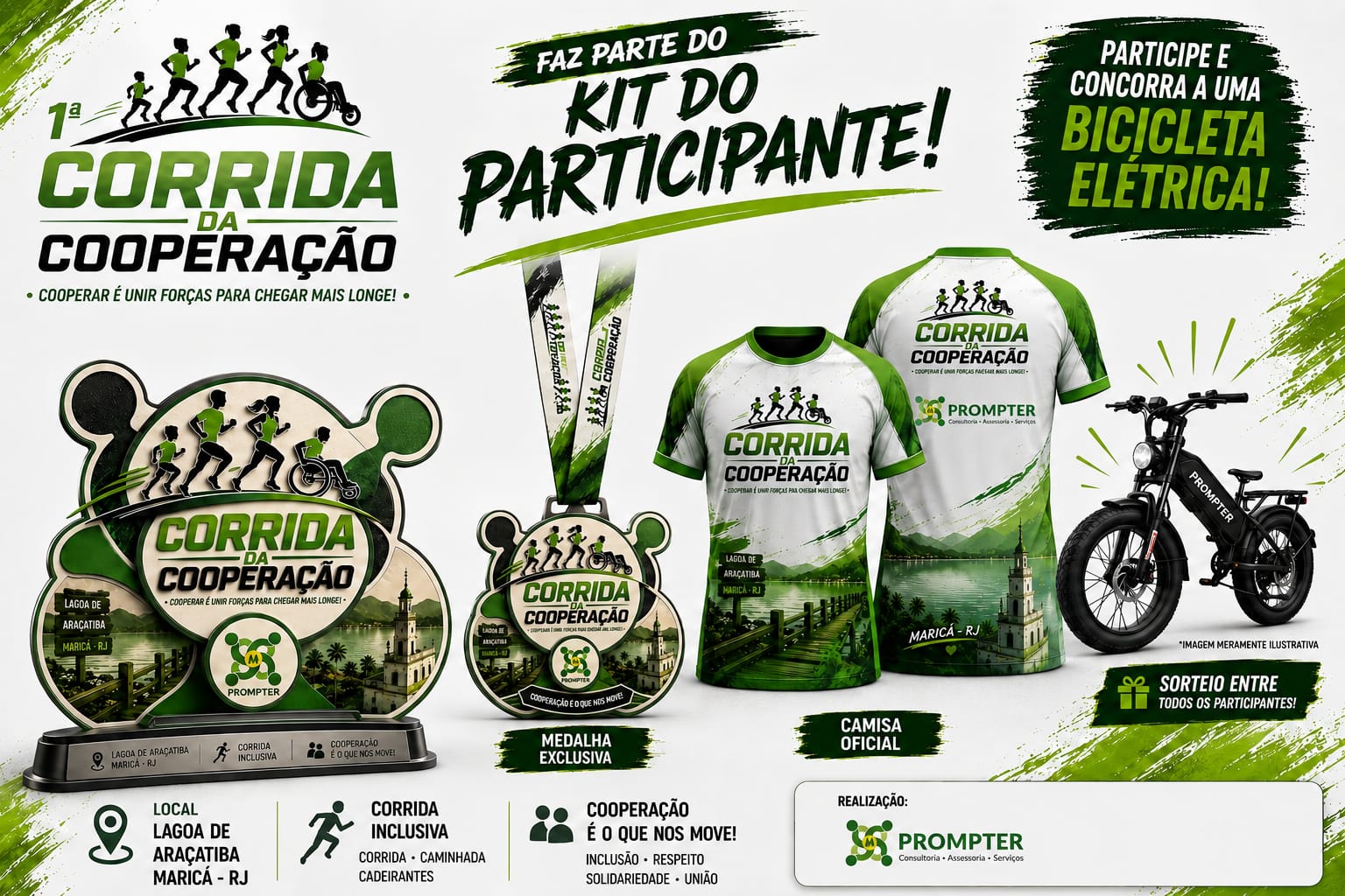 Corrida da Cooperação, Maricá, Araçatiba, corrida 5 km, caminhada 2,5 km, Corrida Kids, esporte, inclusão, PROMPTER-COOP, eventos em Maricá, M1newsTV, M1NewsMaricáNoticias