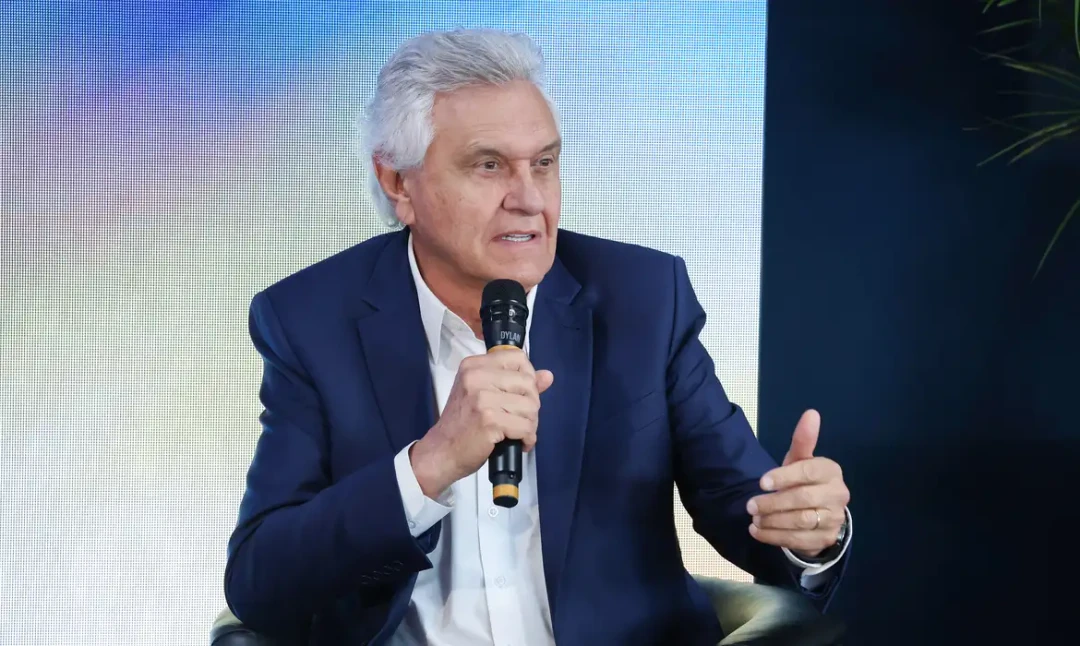 Ronaldo Caiado, candidato à Presidência pelo PSD, durante a apresentação de seu programa de governo